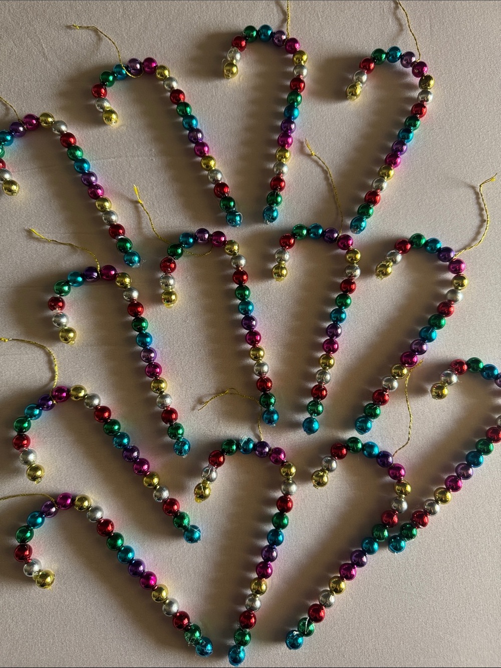 Vintage Candy Cane Ornaments - set of 13